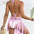 pink crochet shorts set